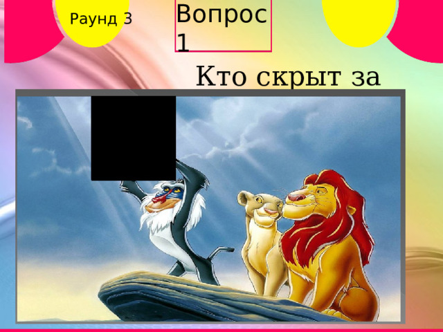 Вопрос 1 Раунд 3 Кто скрыт за кадром? 