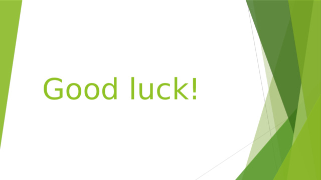 Good luck! 