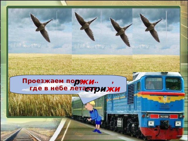 р жи Проезжаем поля … , где в небе летают …  стри жи 