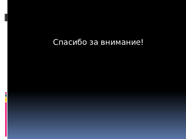 Спасибо за внимание! 