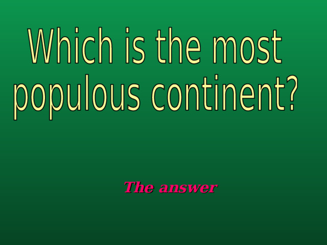 The answer 