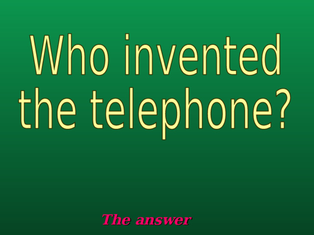 The answer 
