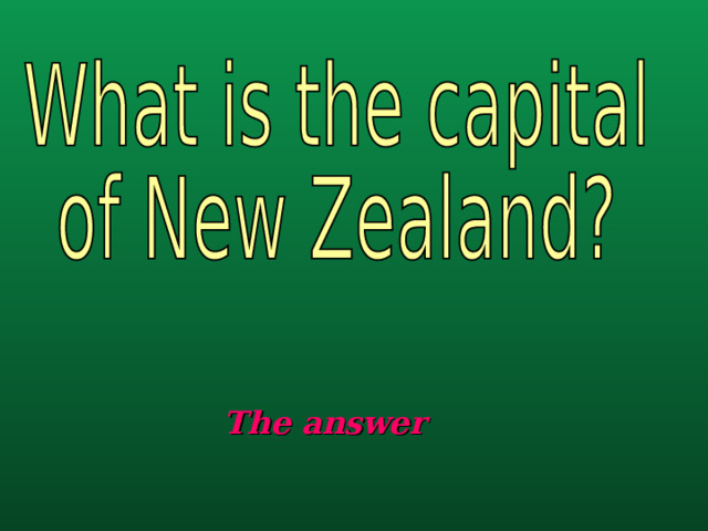 The answer 