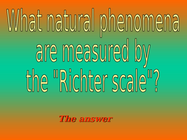 The answer 
