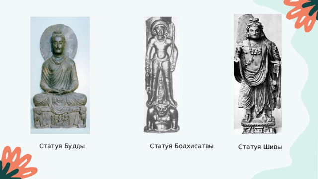 Статуя Будды Статуя Бодхисатвы  Статуя Шивы 