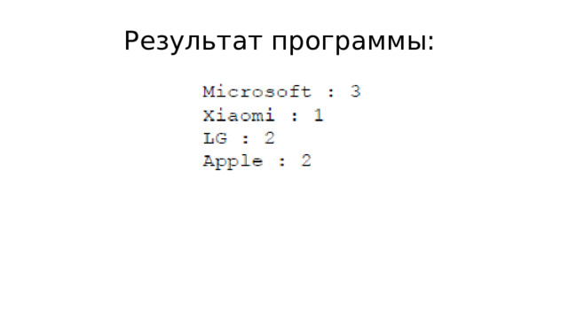 Результат программы: 