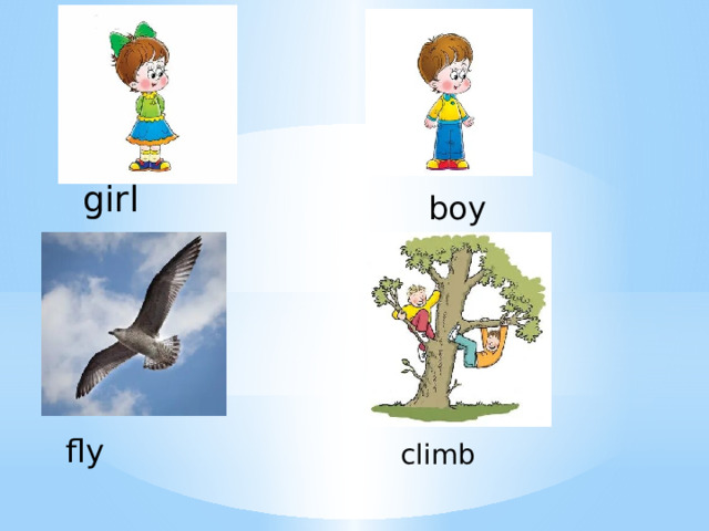 girl boy fly climb 