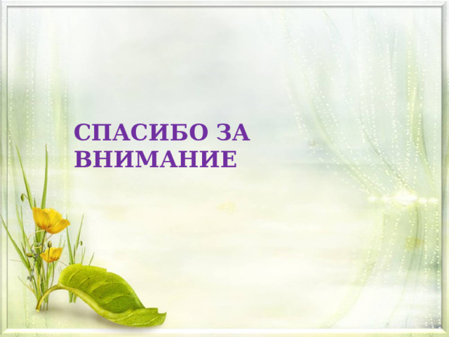 СПАСИБО ЗА ВНИМАНИЕ 