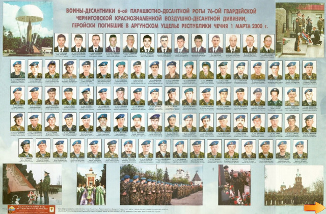 Герои Чеченской войны 10 В каком ущелье Республики Чечни героически погибла 01 марта 2000 года 6-я рота 2-го батальона 104-го гвардейского парашютно-десантного полка 76-й гвардейской воздушно-десантной дивизии (Псковской) под командованием гвардии подполковника М. Н. Евтюхина?   