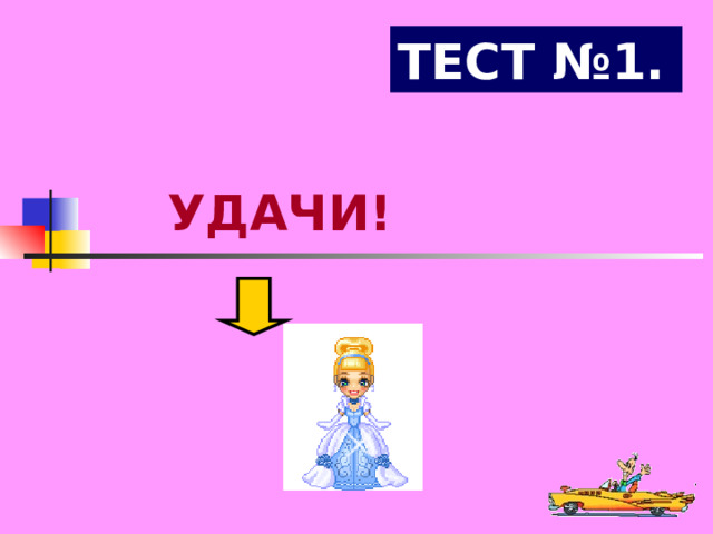 ТЕСТ №1. УДАЧИ! 