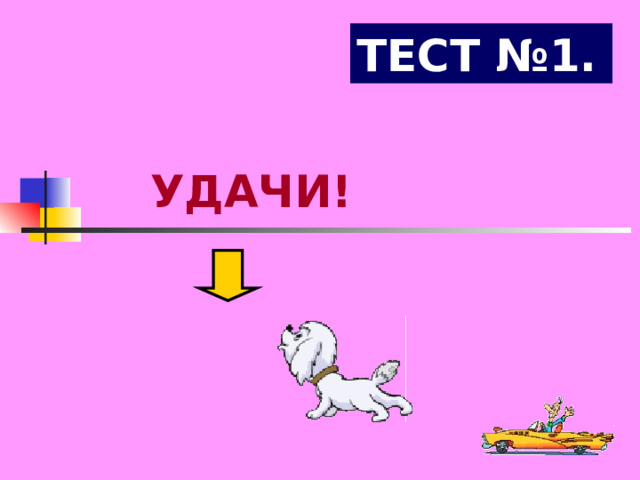 ТЕСТ №1. УДАЧИ! 