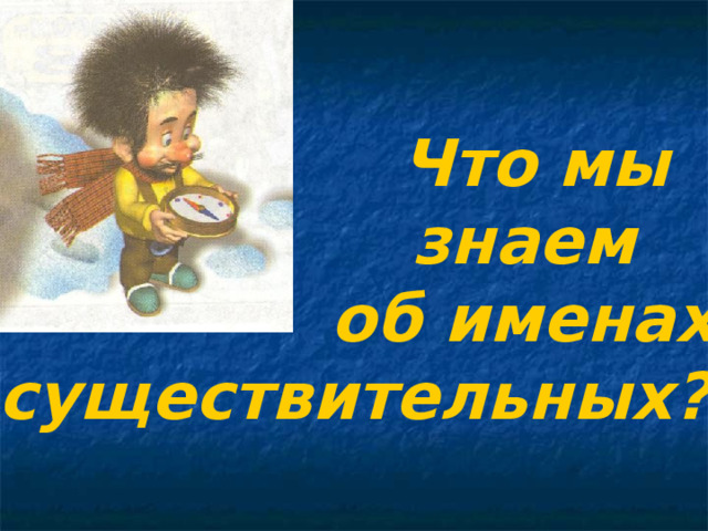  Что мы  знаем  об именах  существительных? 