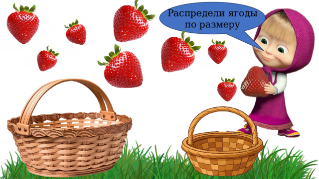 Распредели ягоды по размеру 