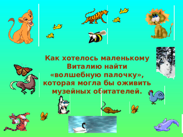  Как хотелось маленькому Виталию найти «волшебную палочку», которая могла бы оживить музейных обитателей.  