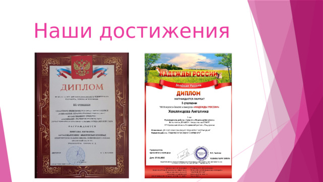 Наши достижения 