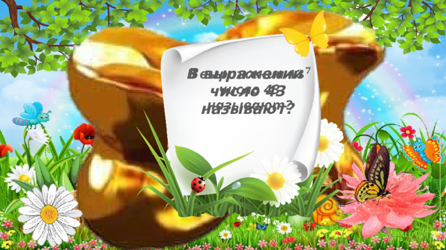 В выражении число 43 называют?   4 