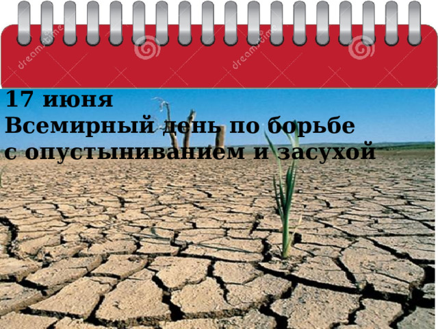 17 июня Всемирный день по борьбе с опустыниванием и засухой 