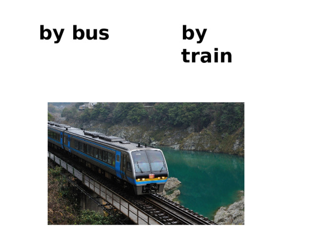 by train by bus 