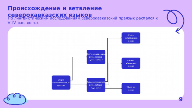 Происхождение и ветвление северокавказских языков  По лингвистическим исследованиям северокавказский праязык распался к V–IV тыс. до н.э. 9  