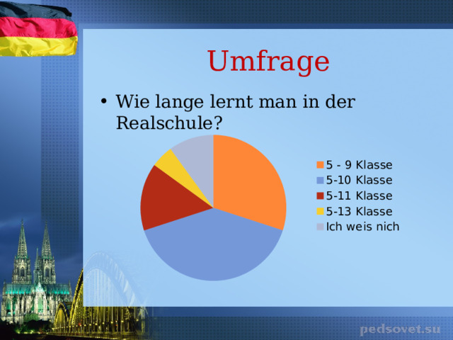 Umfrage Wie lange lernt man in der Realschule? 