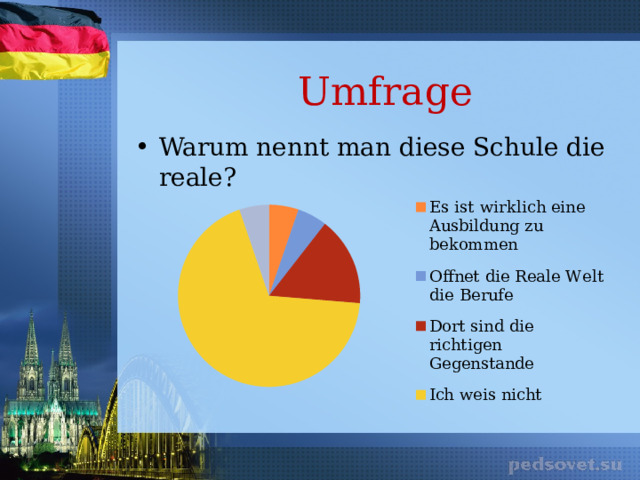 Umfrage Warum nennt man diese Schule die reale? 