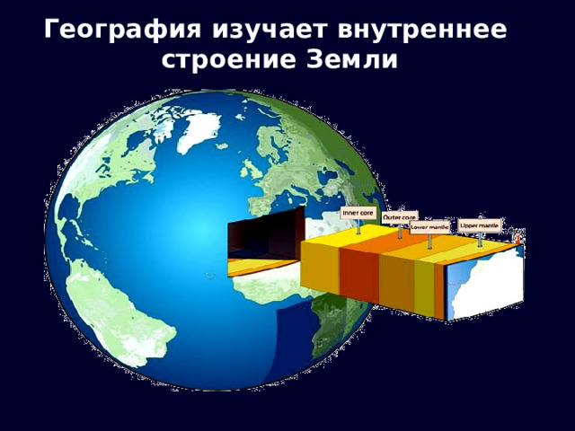 География изучает внутреннее строение Земли 