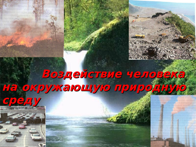   Воздействие человека на  окружающую природную среду 