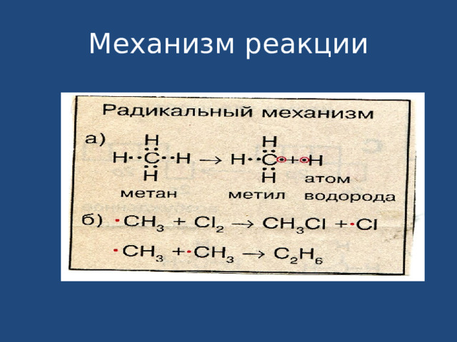 Механизм реакции 