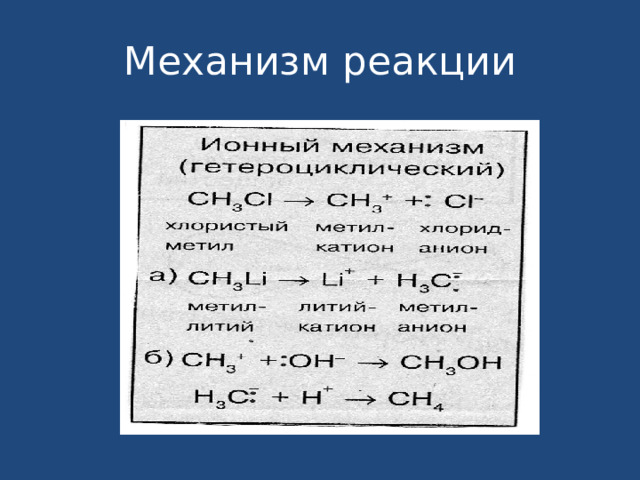 Механизм реакции 