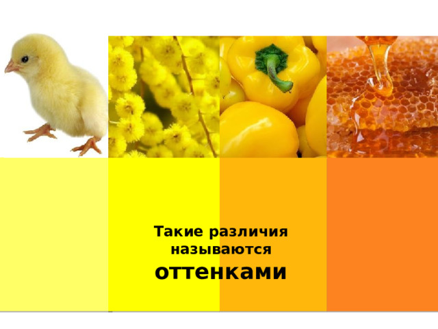 Такие различия называются оттенками 