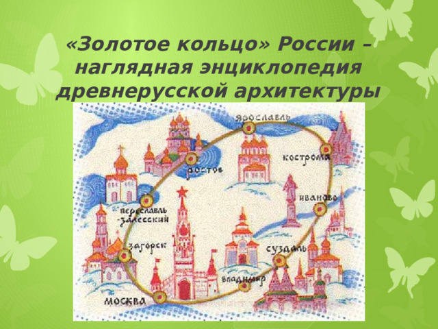 «Золотое кольцо» России – наглядная энциклопедия древнерусской архитектуры 