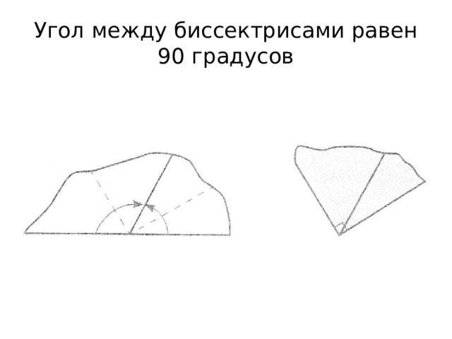 Угол между биссектрисами равен 90 градусов 