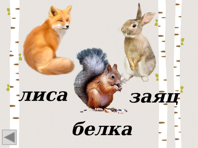 лиса заяц белка 