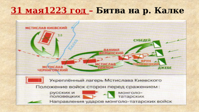 31 мая1223 год – Битва на р. Калке 