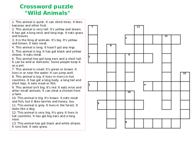 Crossword puzzle  