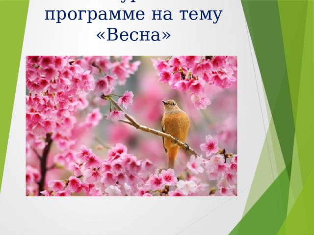 Презентация к конкурсной  программе на тему «Весна» 