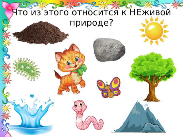 Что из этого относится к НЕживой природе? 