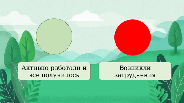 Активно работали и все получилось Возникли затруднения 