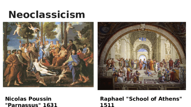 Neoclassicism Nicolas Poussin 