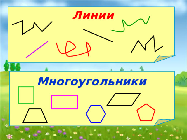 Линии Многоугольники 