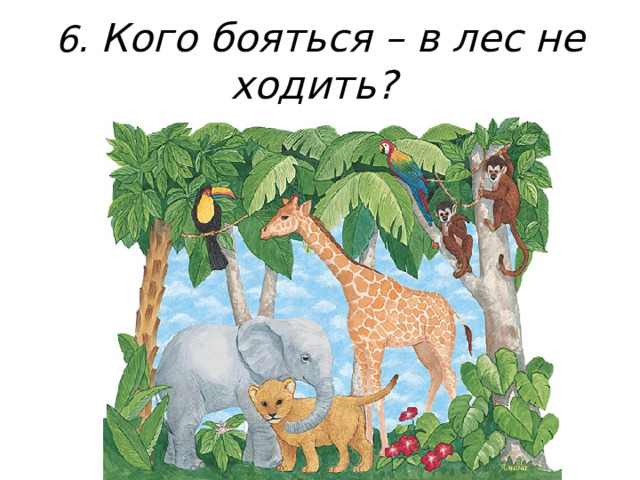 6. Кого бояться – в лес не ходить? 
