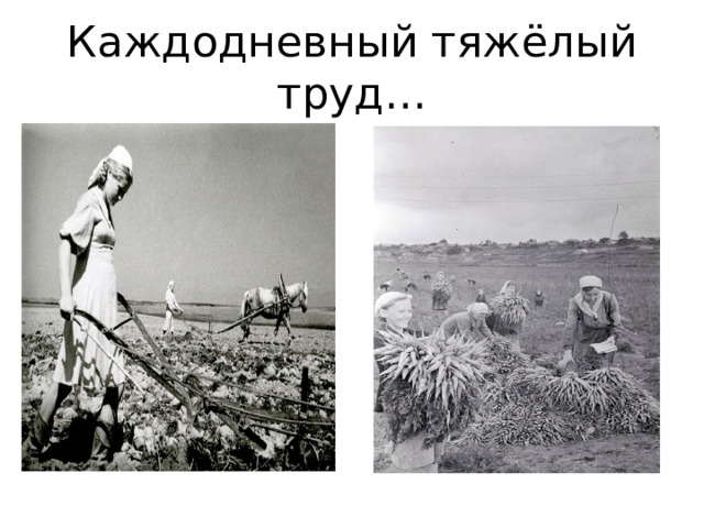 Каждодневный тяжёлый труд… 
