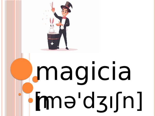 magician [mə'dʒıʃn] 