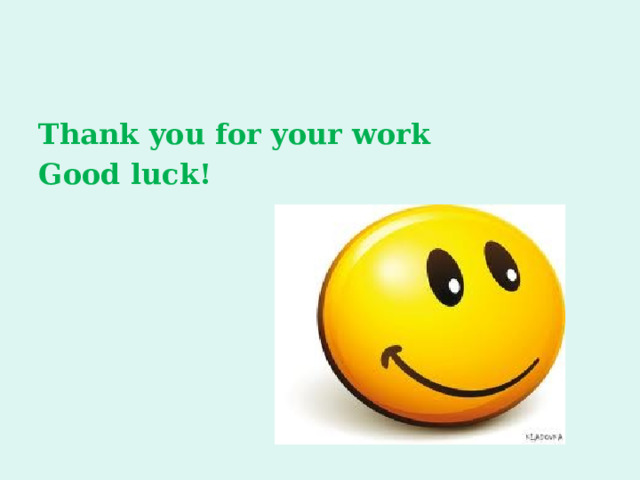 Thank you for your work Good luck! 
