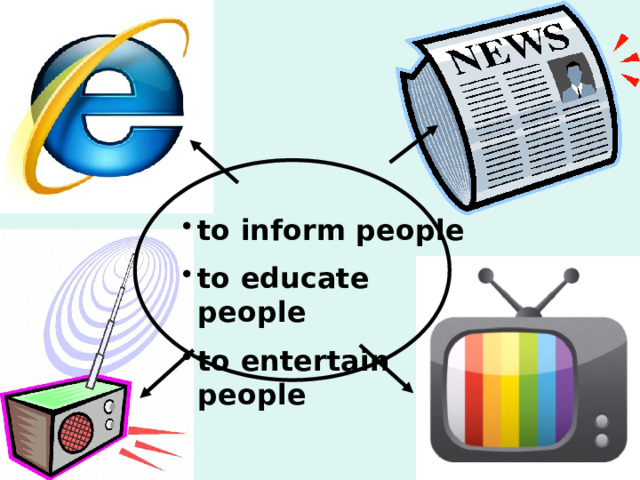      to inform people to educate people to entertain people 