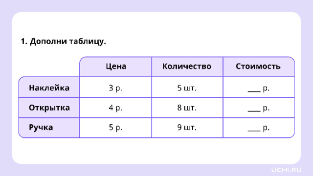 Закрепление — Ребята, подготовьте простой карандаш и ручку. Выполните задания на рабочих листах.   Заметка: это задание вы можете провести, показав в презентации, или распечатать материалы, загрузив урок «Табличное умножение в пределах 50. Умножение числа 5»  из сервиса «Подготовка к уроку». 22 