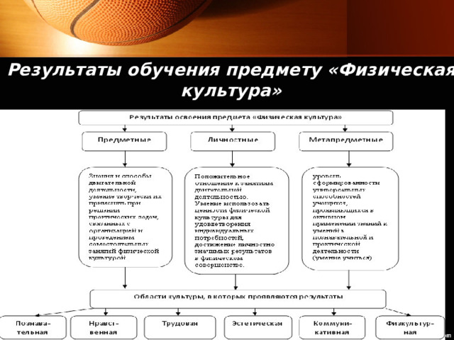 Результаты обучения предмету «Физическая культура» 
