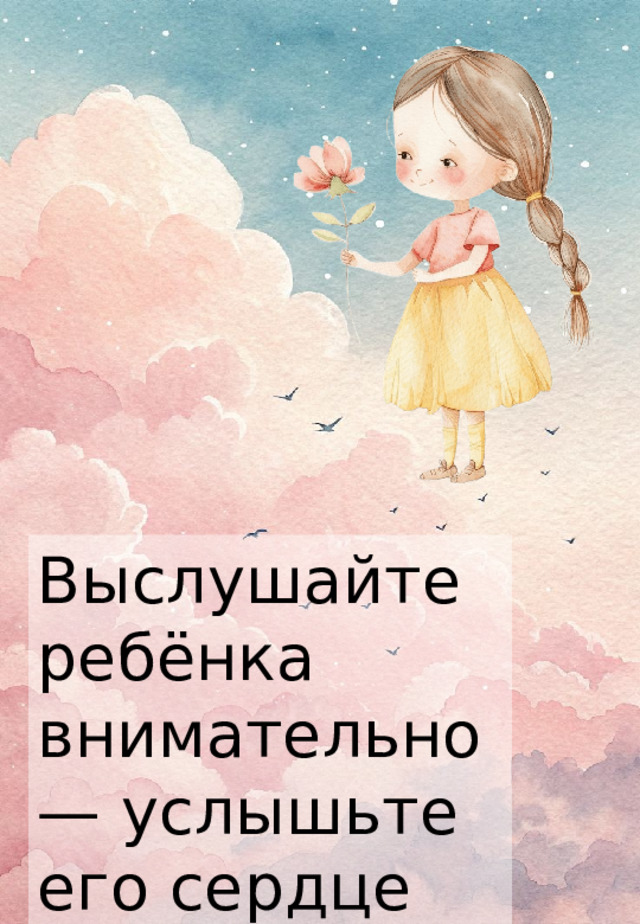 Выслушайте ребёнка внимательно — услышьте его сердце искренне. 
