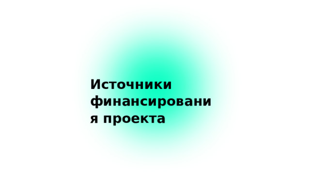 Источники финансирования проекта  