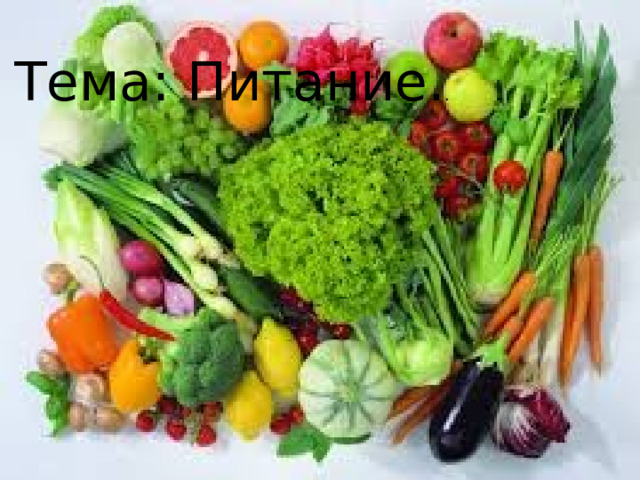 Тема: Питание. . 